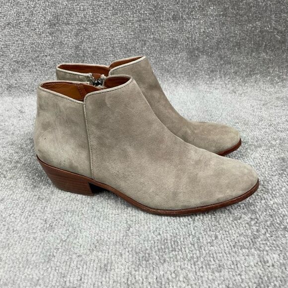 Sam Edelman Petty Women's Tan Putty Suede Ankle Bootie Boots Size 7.5 - Picture 1 of 7